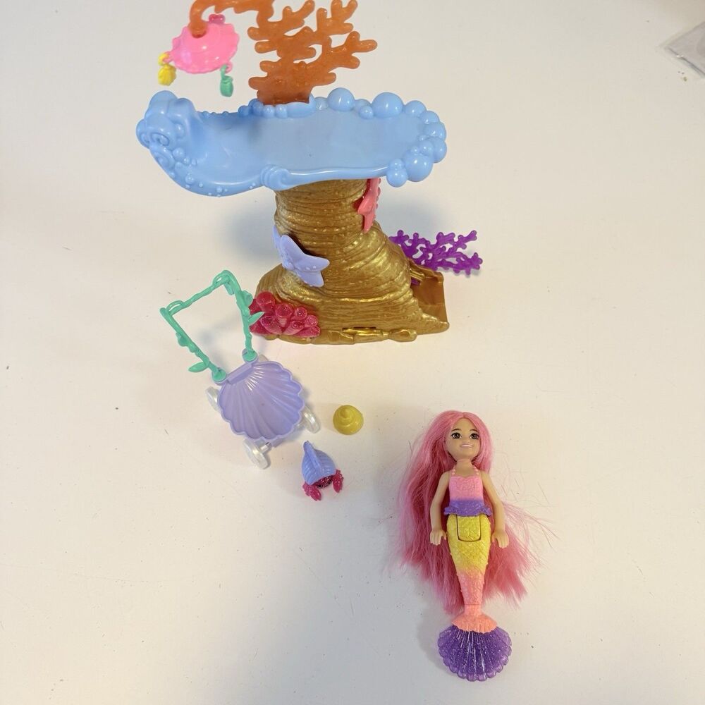 Barbie Chelsea Doll Playset Mermaid Power HHG58 Mattel Incomplete Little Sister